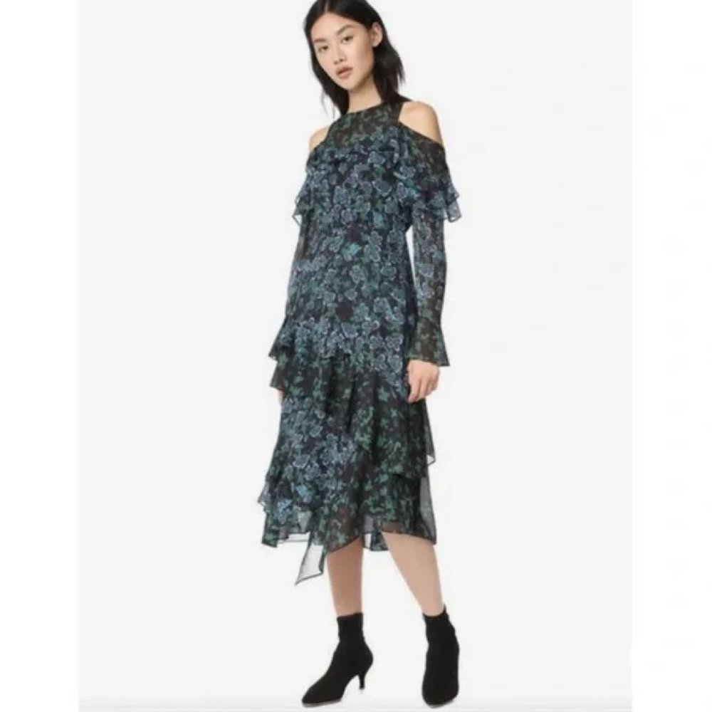 Tanya Taylor Althea Dress Midi Floral